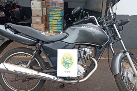 Jovem é preso após furtar motocicleta e escondê-la em área de mata