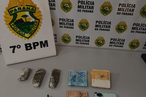 PM apreende maconha, munição e prende homem por tráfico e tentativa de suborno em Cruzeiro do Oeste